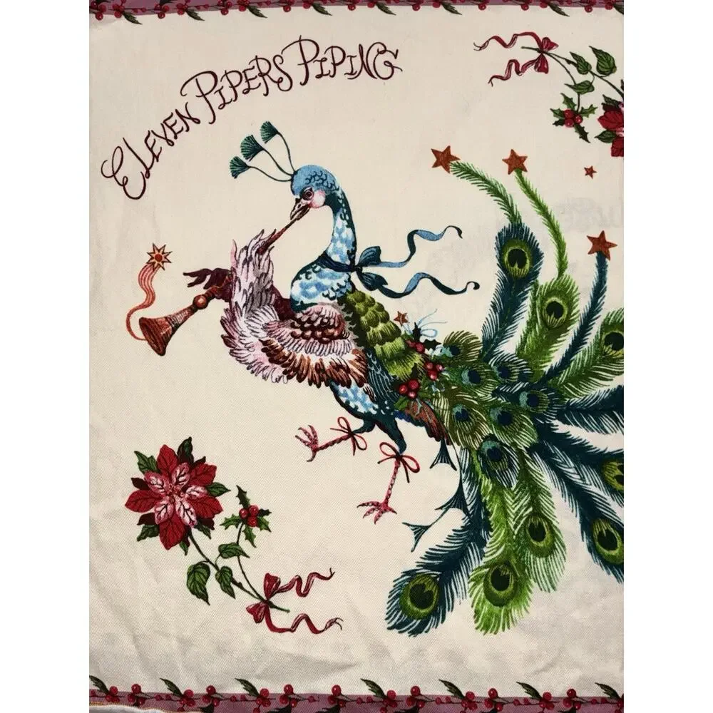 Anthropologie Phannapast Taychamaythakool 12 Days Christmas Napkins Square